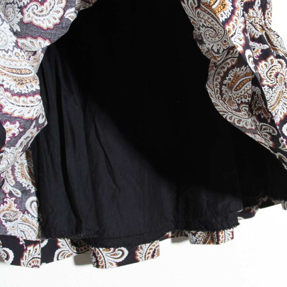 Anthropologie Eula Pintucked Pleated Mini Skirt Paisley Cotton Size Small - Picture 6 of 12